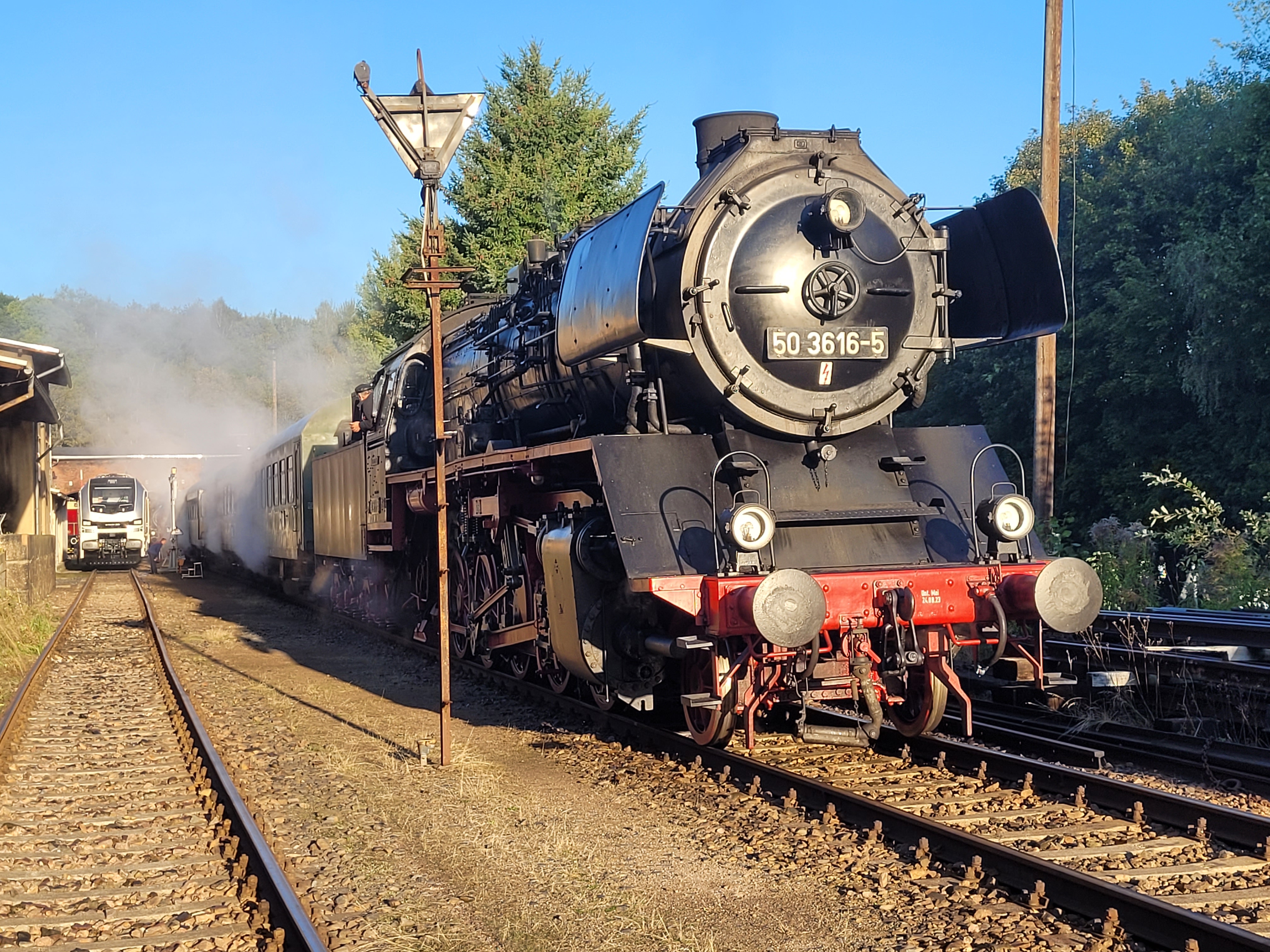 VSE Sonderzug im Bw Schwarzenberg Foto R.Krämer